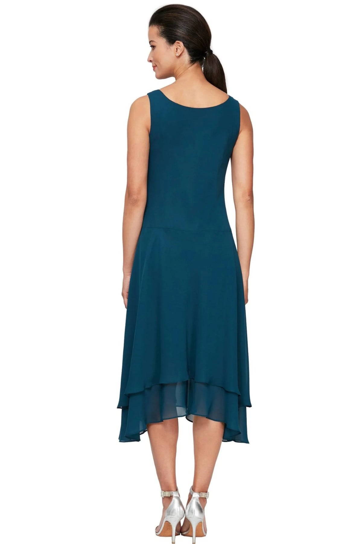 SLNY Embellished 2-Piece Evening Jacket Dress