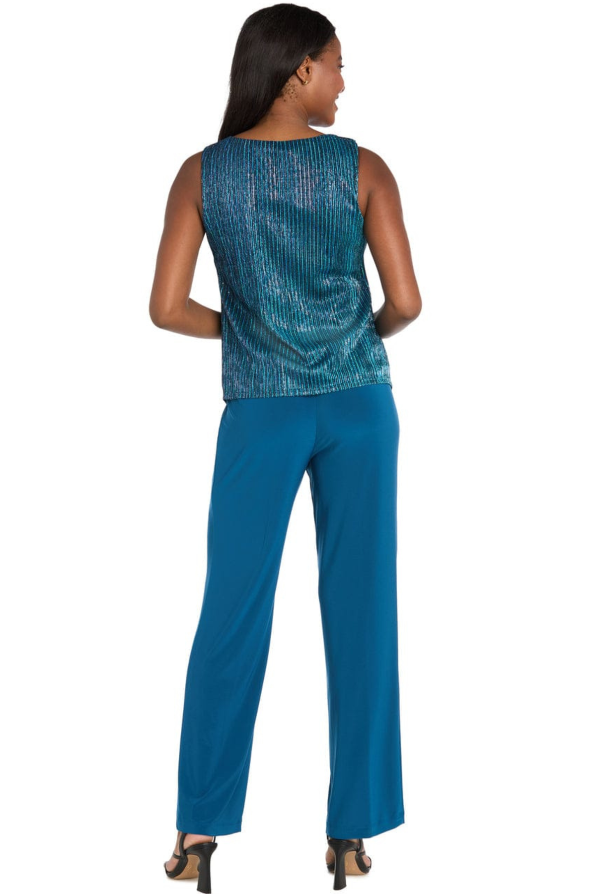RM Richards Metallic 3-Piece Evening Pants Suit