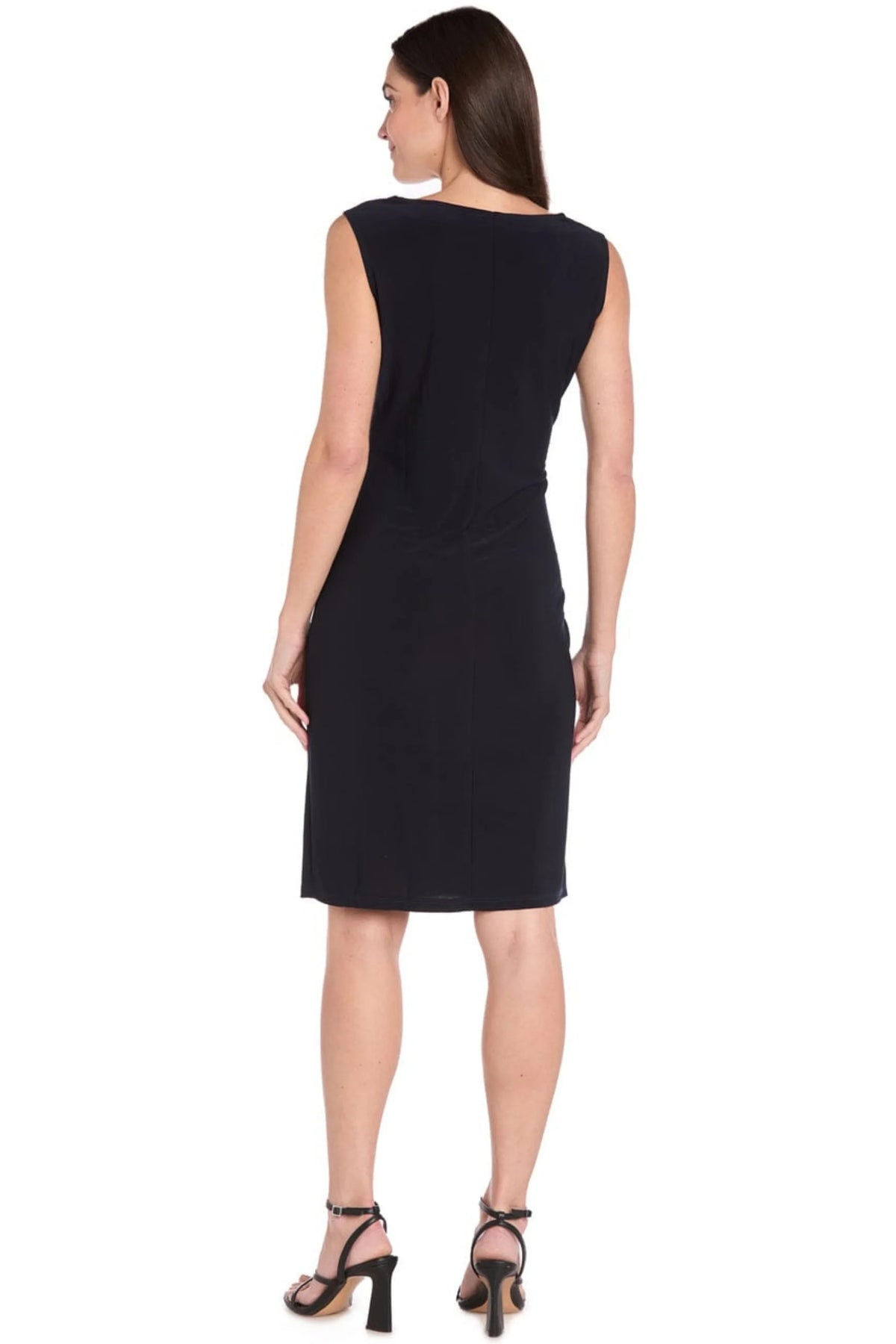R&M Richards Rhinestone Trim Sheer Bell-Sleeve Jacket Dress