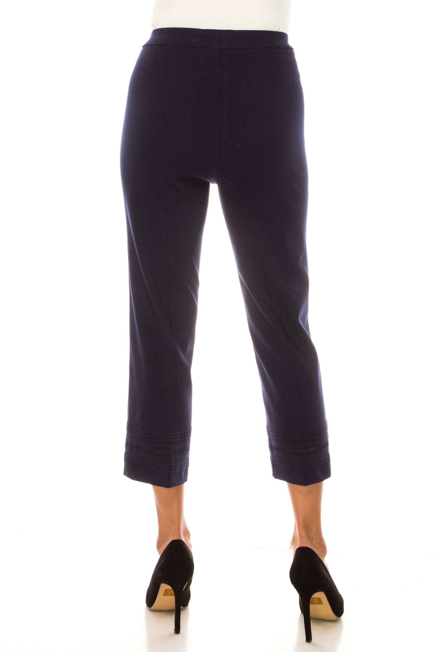 Zac & Rachel Embroidered Window Hem Capri Pants