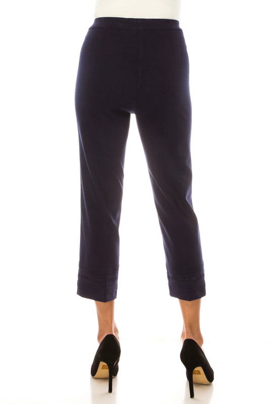 Zac & Rachel Embroidered Window Hem Capri Pants