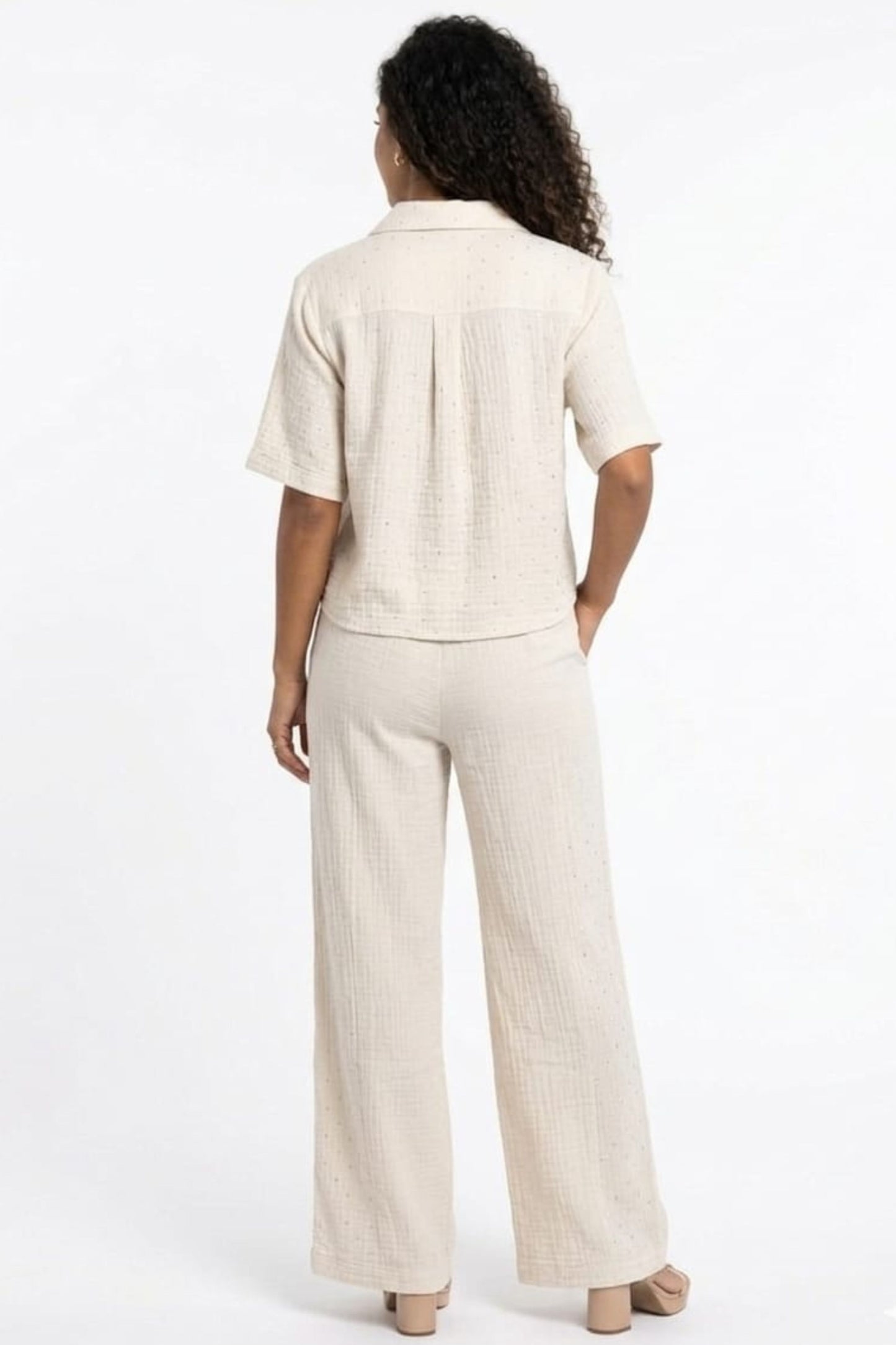 ALEX & PARKER Gauze Studded Pant Set