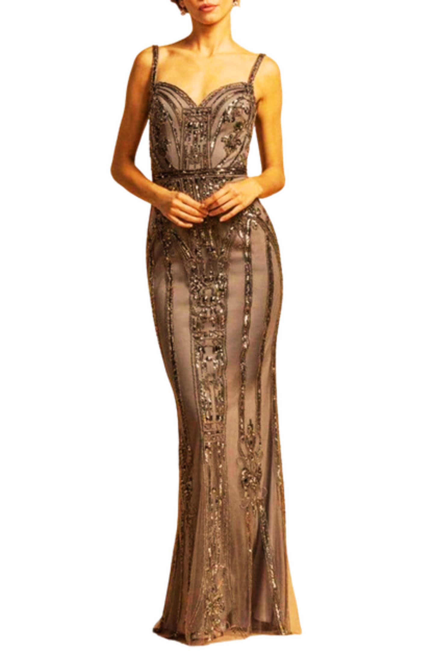 Aspeed Embellished Long Evening Dress