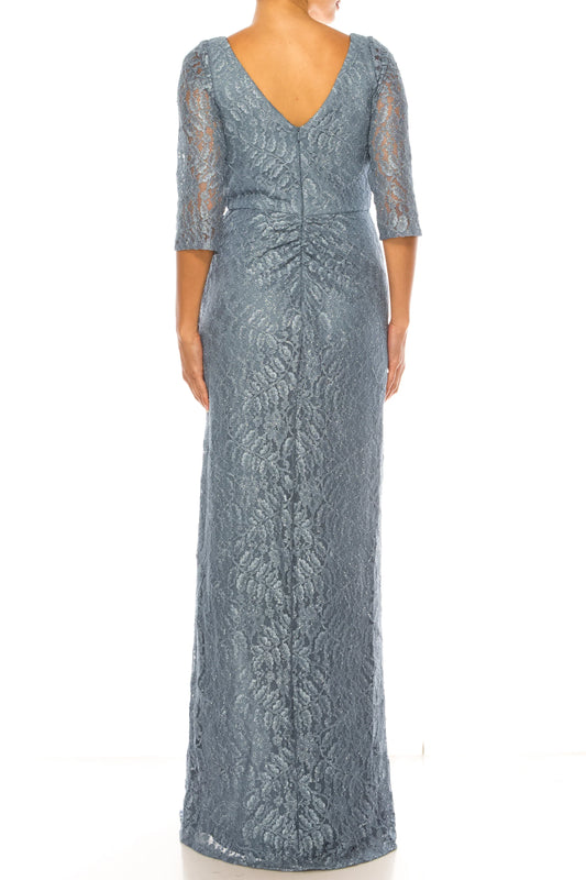 Aspeed Pleated Waist Flutter Long Evening Dress