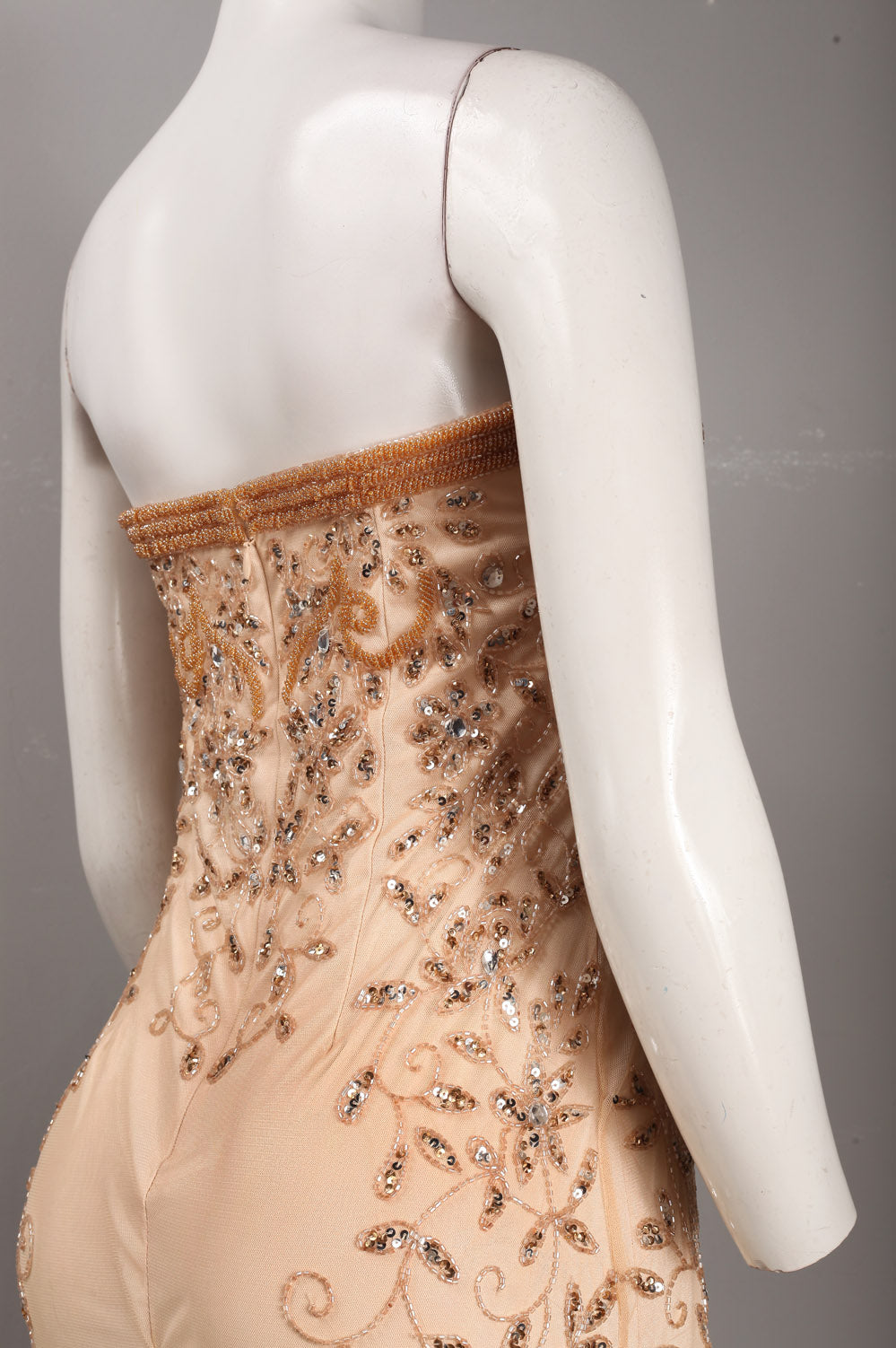 Adrianna Papell Sequin Strapless Drop Waist Dress