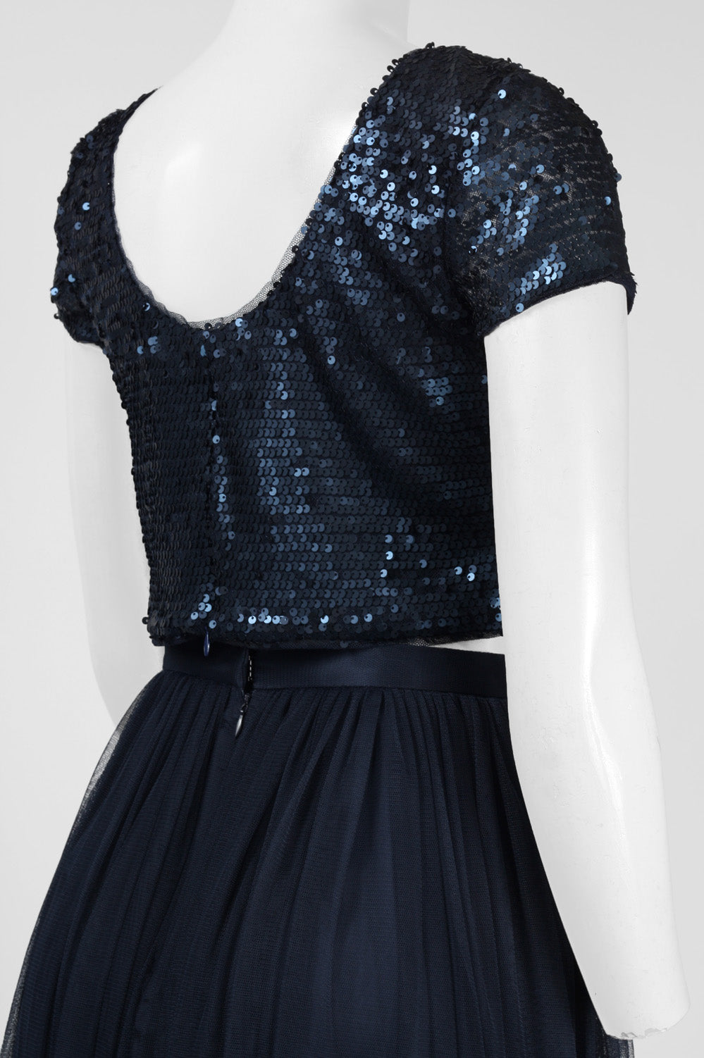 Adrianna Papell Sequined Top & Skirt Evening Dress
