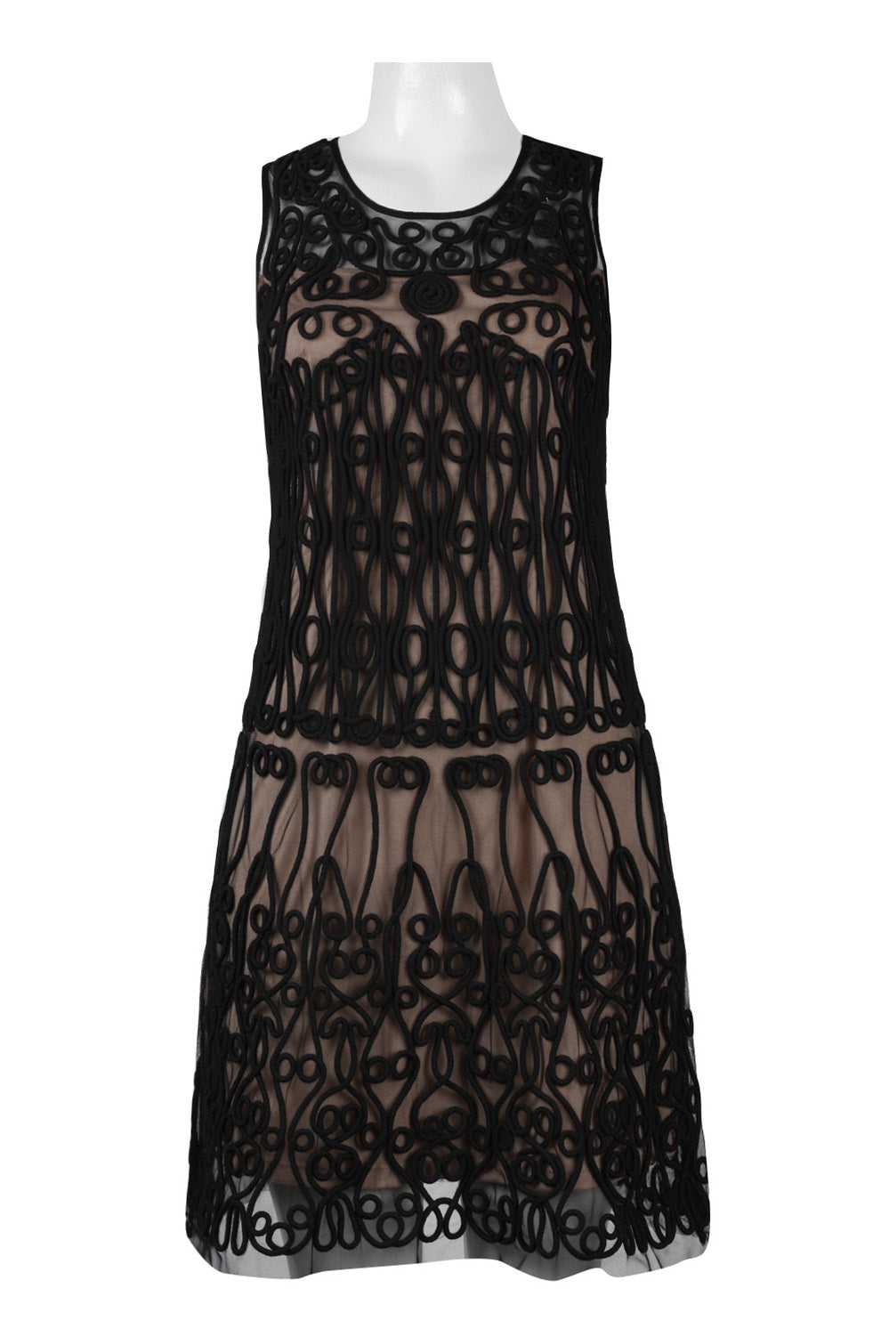 Aidan by Aidan Mattox Sleeveless Embroidered Dress  New Yorker's Apparel