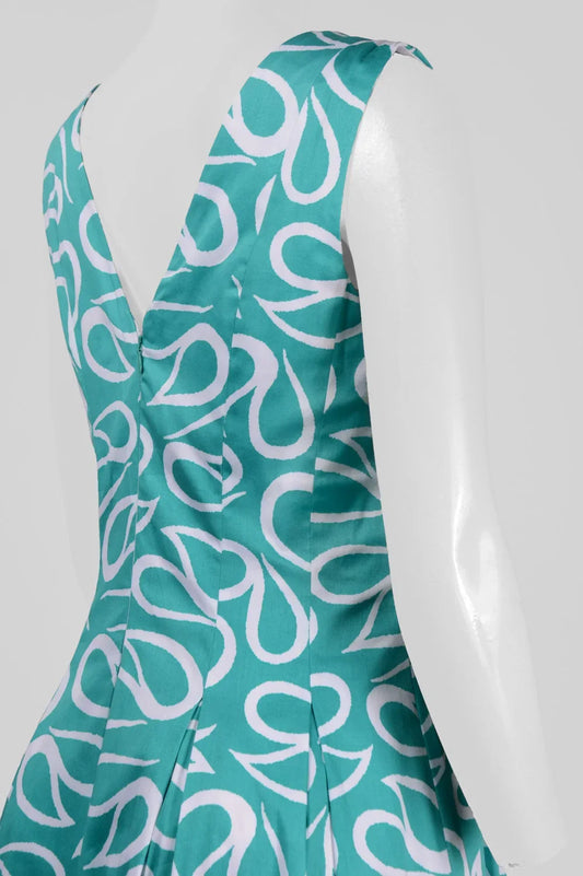 Anne Klein Sleeveless Printed Box Pleat Dress