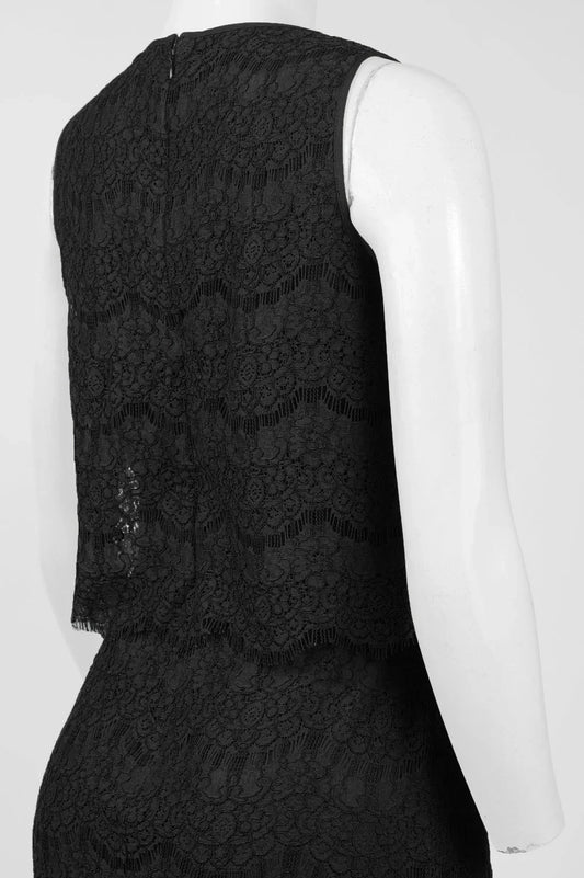 Anne Klein Sleeveless Popover Scalloped Lace Dress