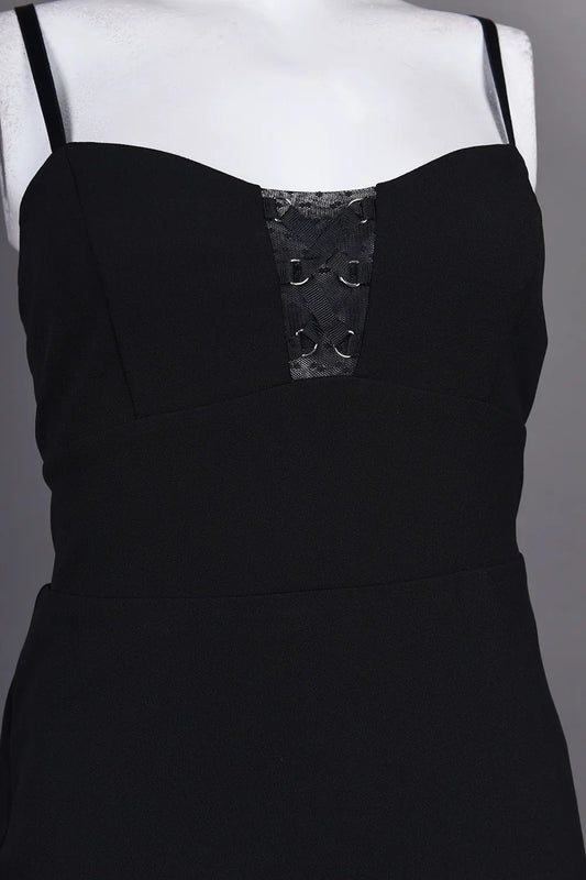 Bebe Spaghetti Strap Crepe Sheath Dress