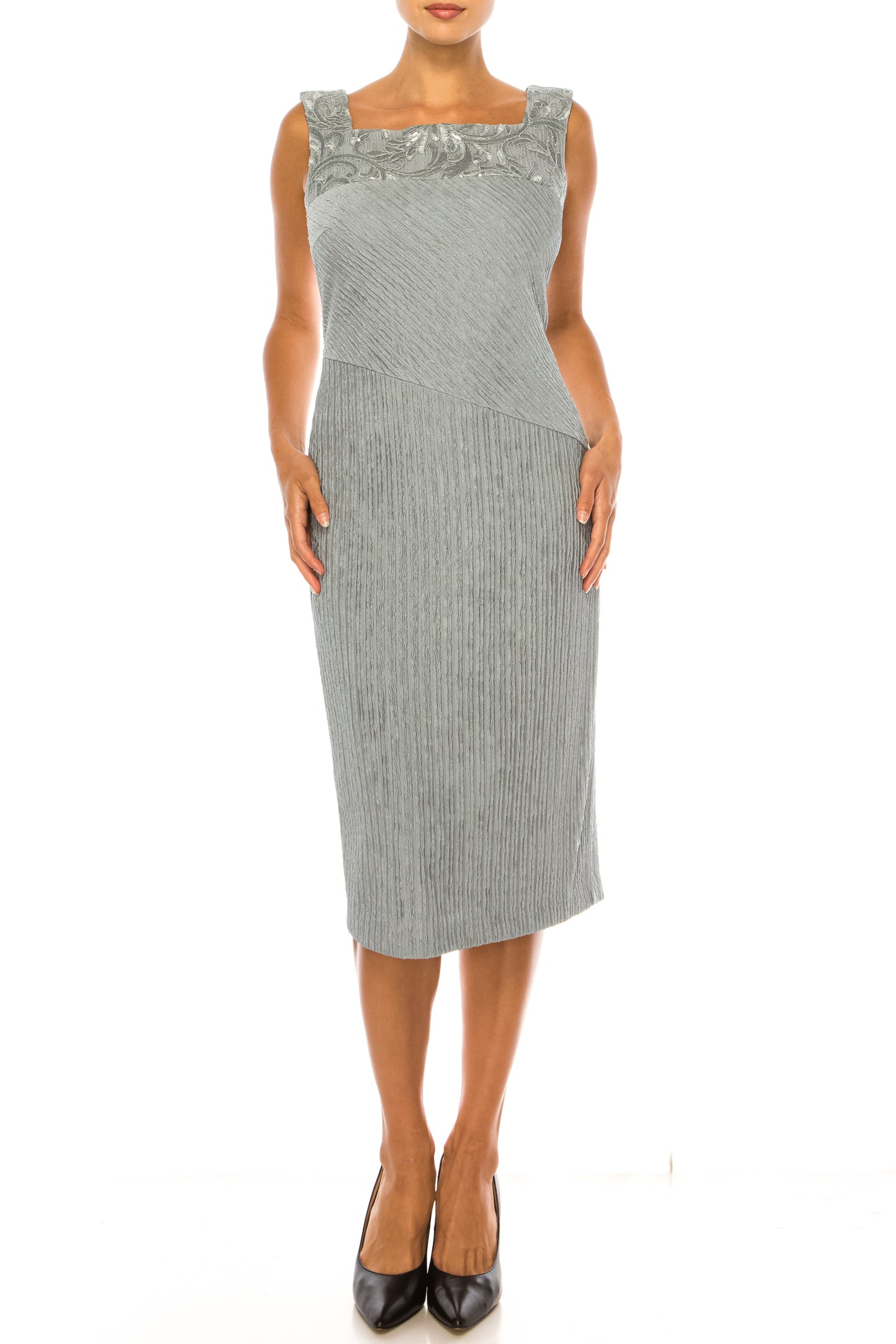 Brianna Milay Embroidered Sequin Jacket Dress Set
