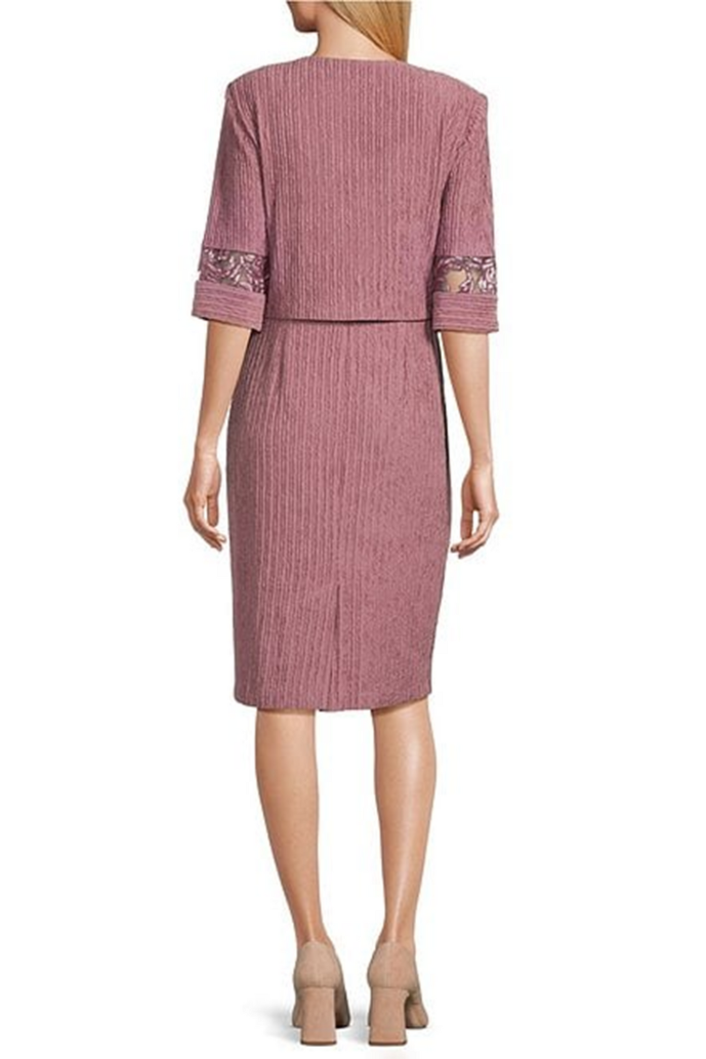 Brianna Milay Embroidered Sequin Jacket Dress Set