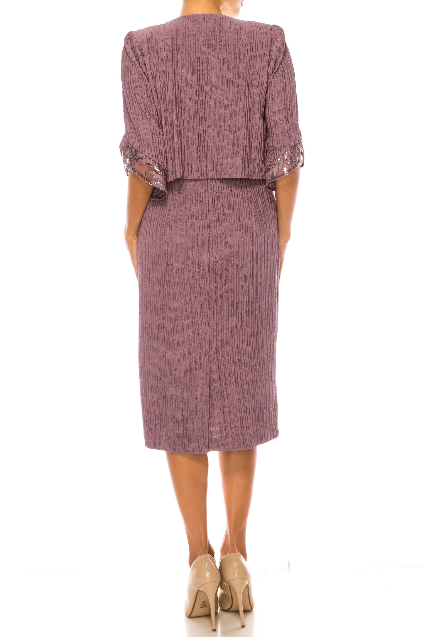 Brianna Milay Embroidered Sequin Jacket Dress