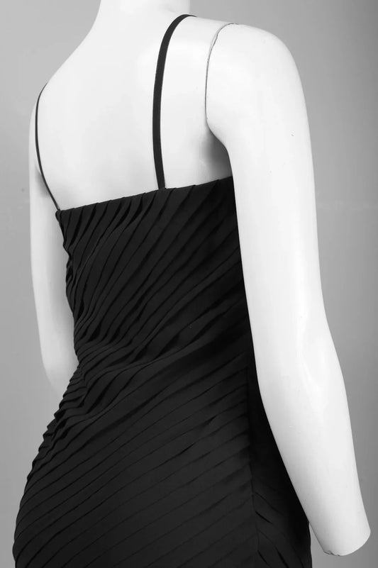 Basix Spaghetti Strap Asymmetrical Chiffon Dress