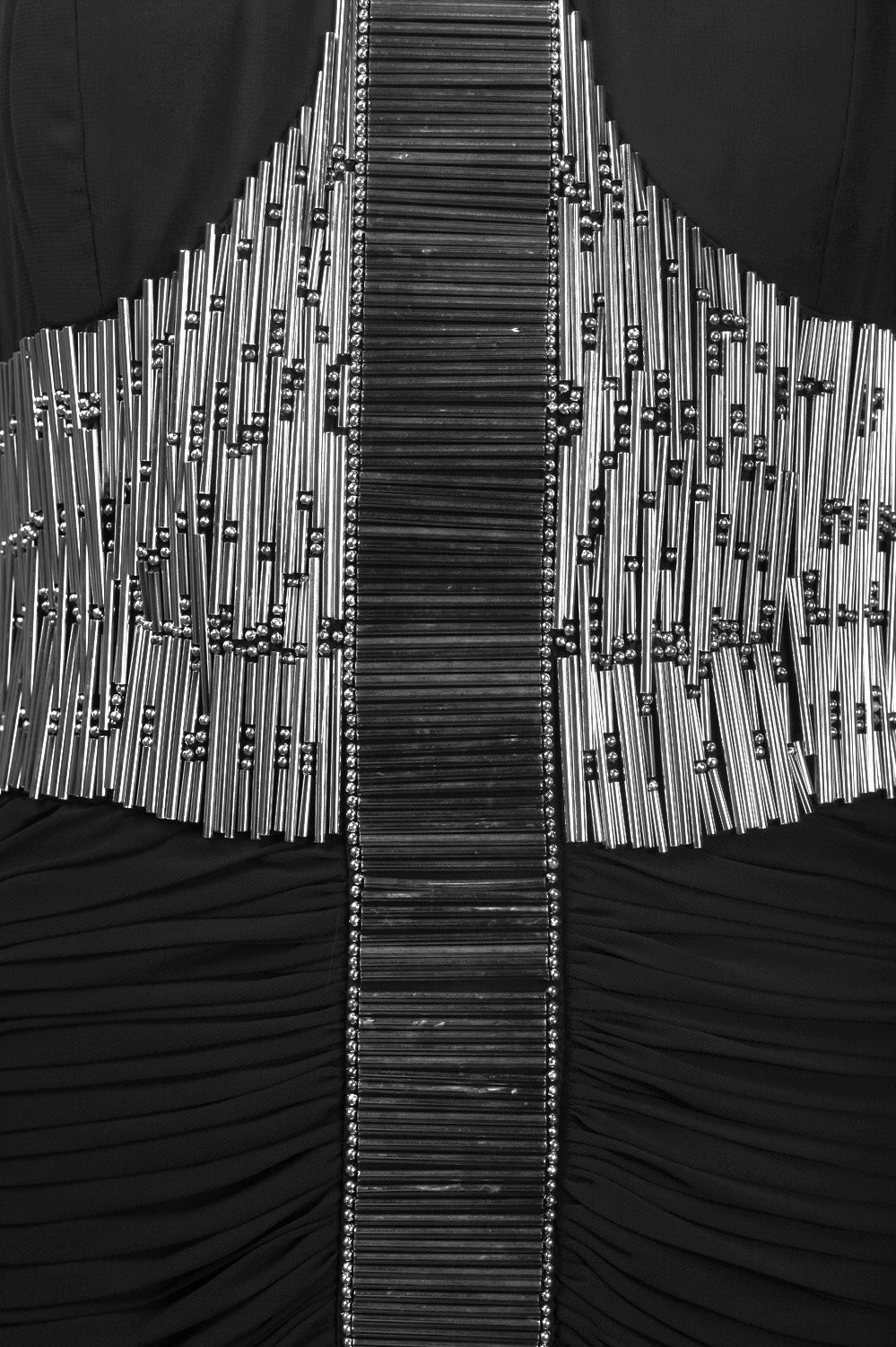 Basix Cutaway Shoulder Embellished Evening Dress