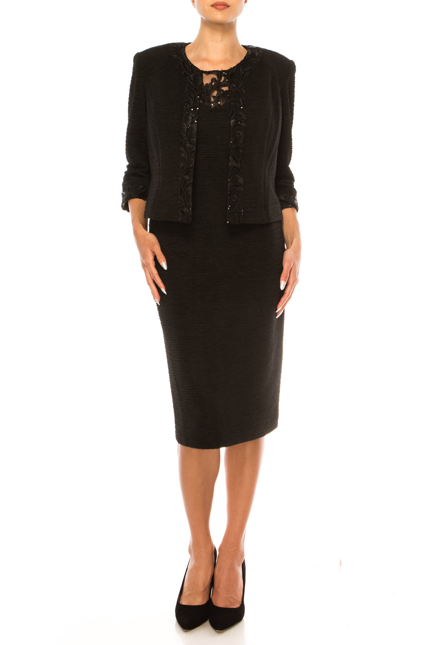 Brianna Milay 3/4 Sleeve 2-Piece Jacket Dress