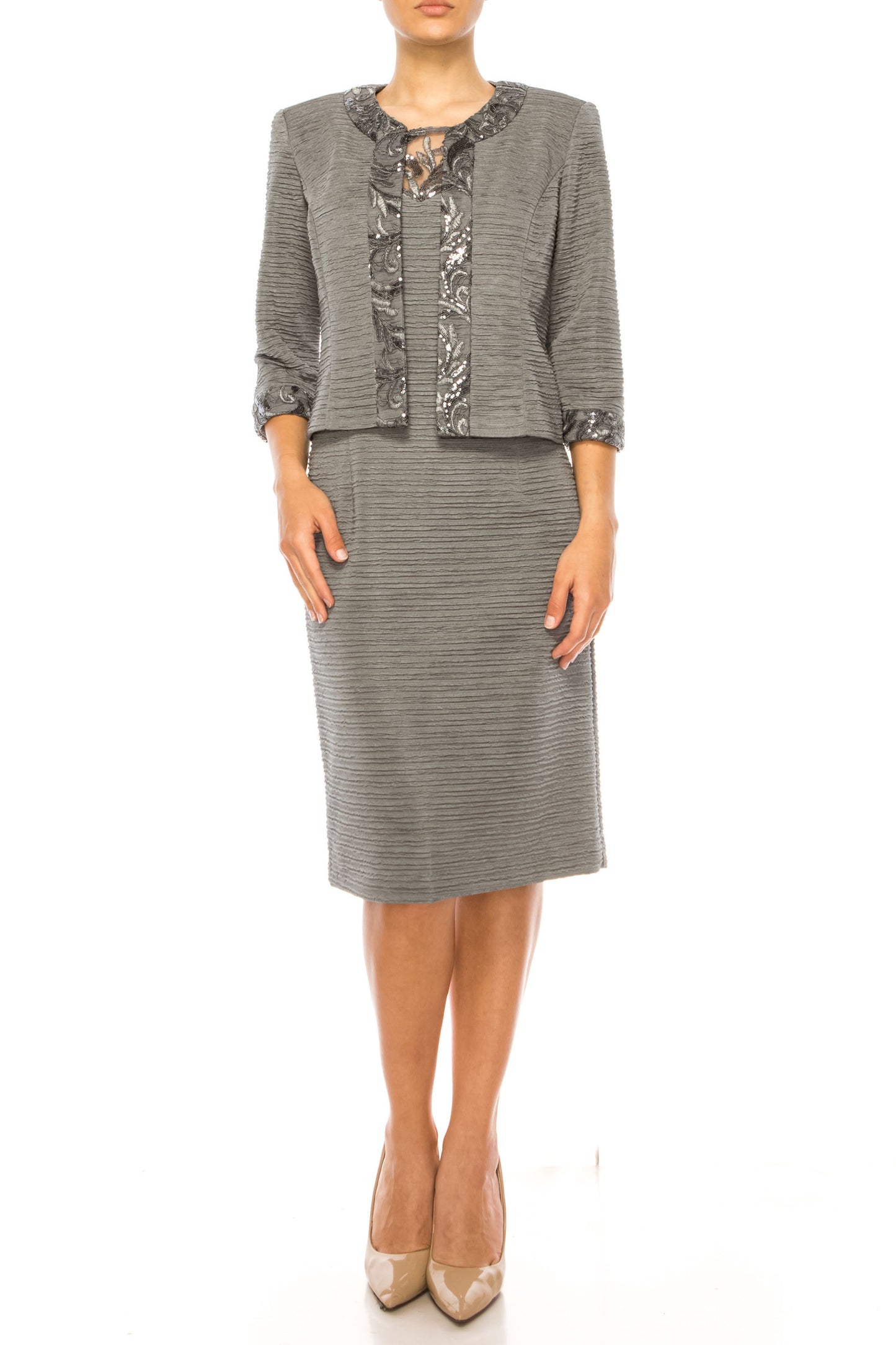 Brianna Milay 3/4 Sleeve 2-Piece Jacket Dress