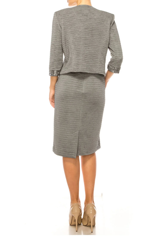 Brianna Milay 3/4 Sleeve 2-Piece Jacket Dress