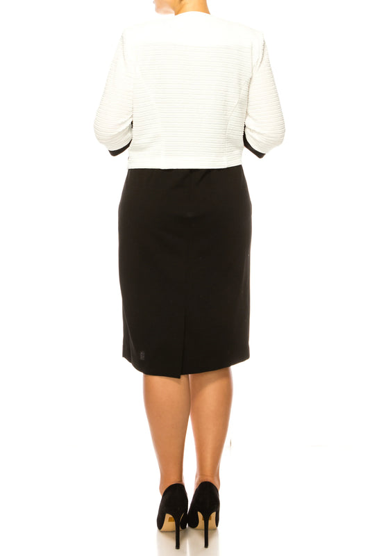 Brianna Milay 2-Piece Pearl Accented Jacket Dress