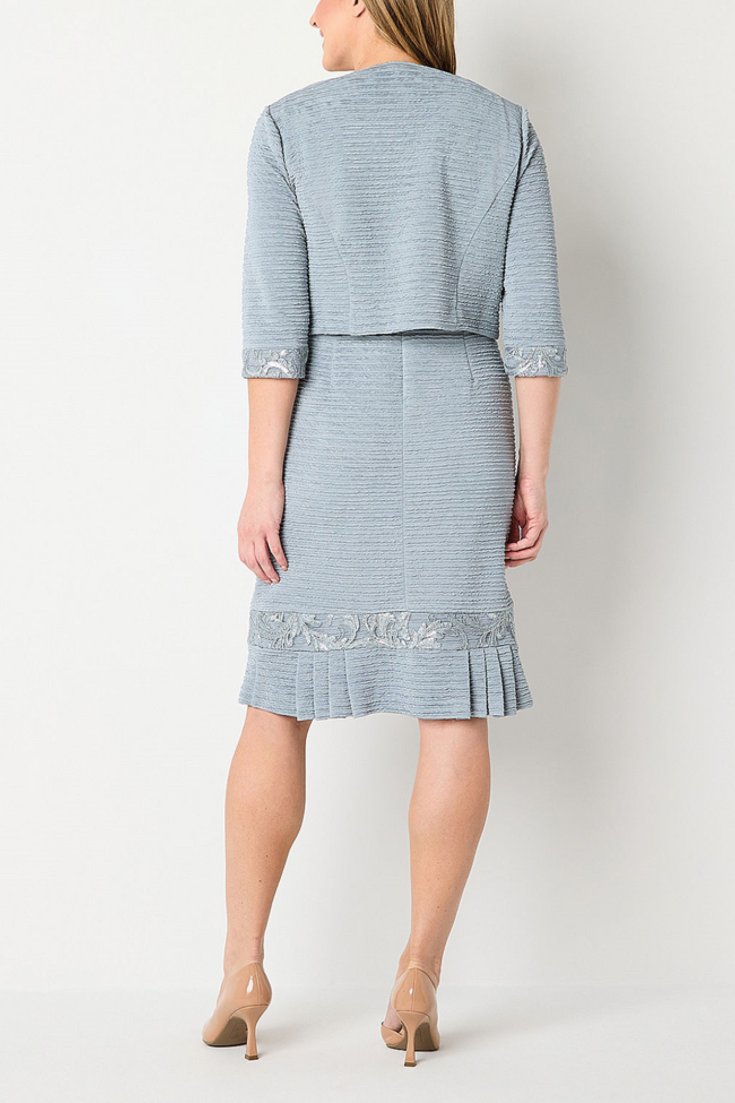 Brianna Milay Embroidered Sequin 2-Pc Jacket Dress