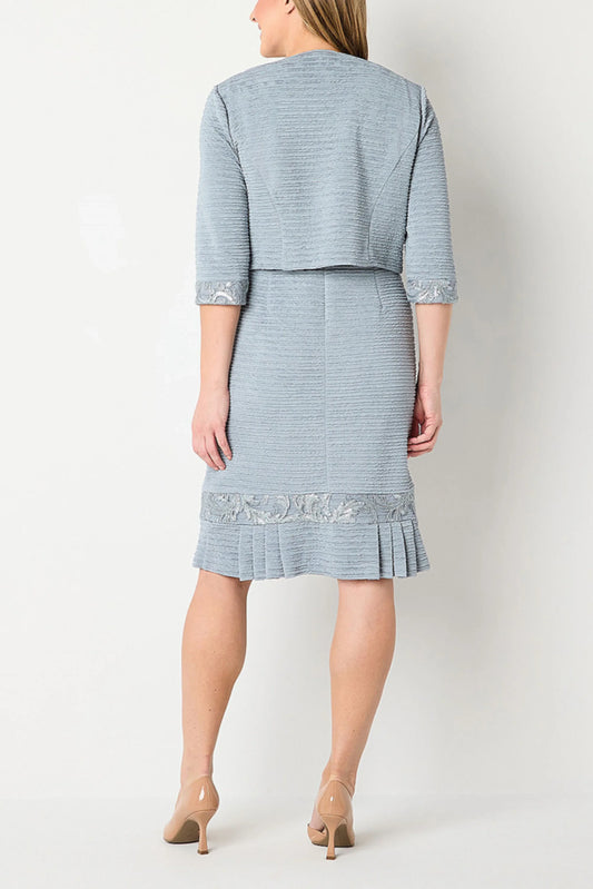 Brianna Milay Embroidered Sequin 2-Pc Jacket Dress