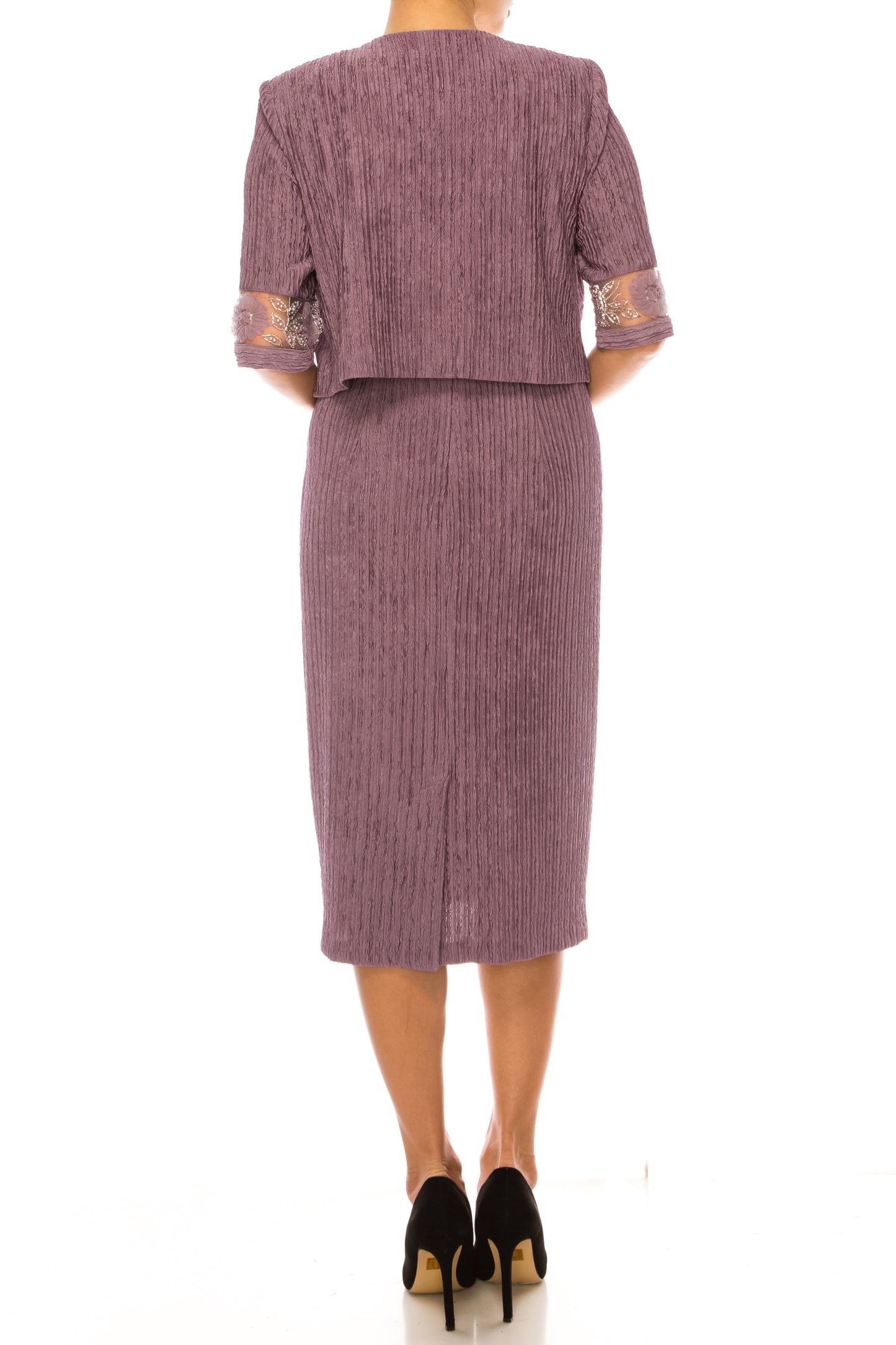 Brianna Milay Floral Embellished Jacket Dress