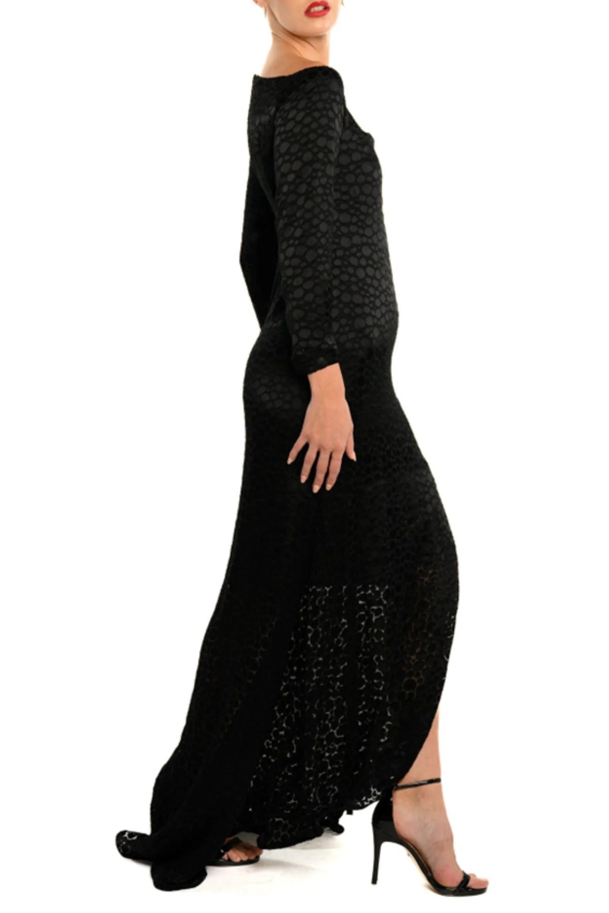 Cenia Asymmetrical Shoulder Long Evening Dress