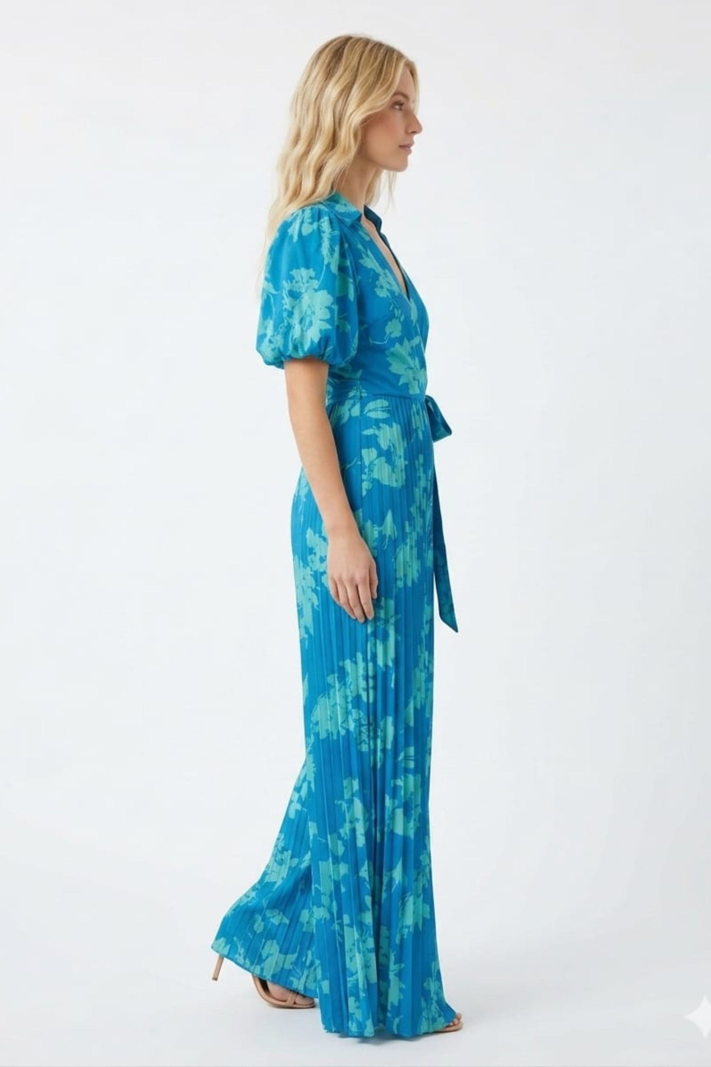 Chicways Pleated Wide-Leg Jumpsuit