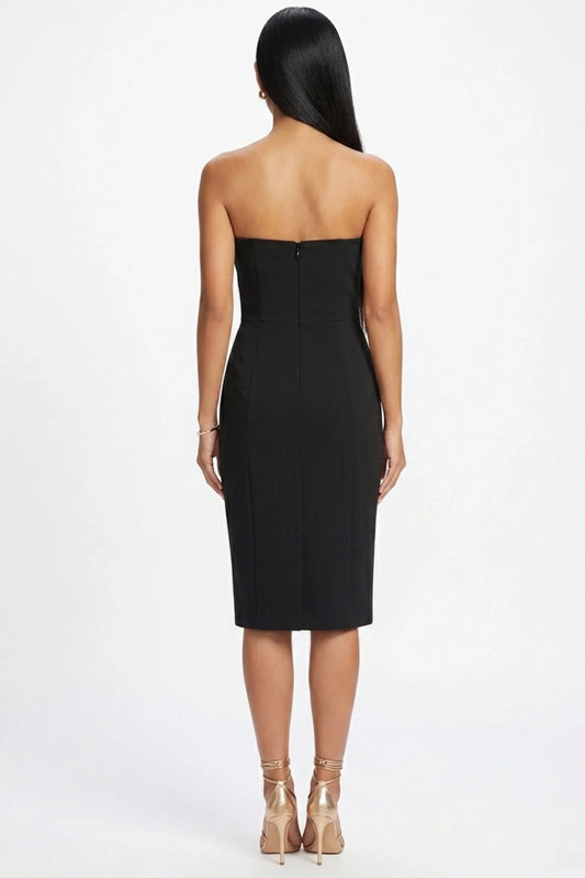 Clover & Sloane Strapless Ruffle Neckline Dress