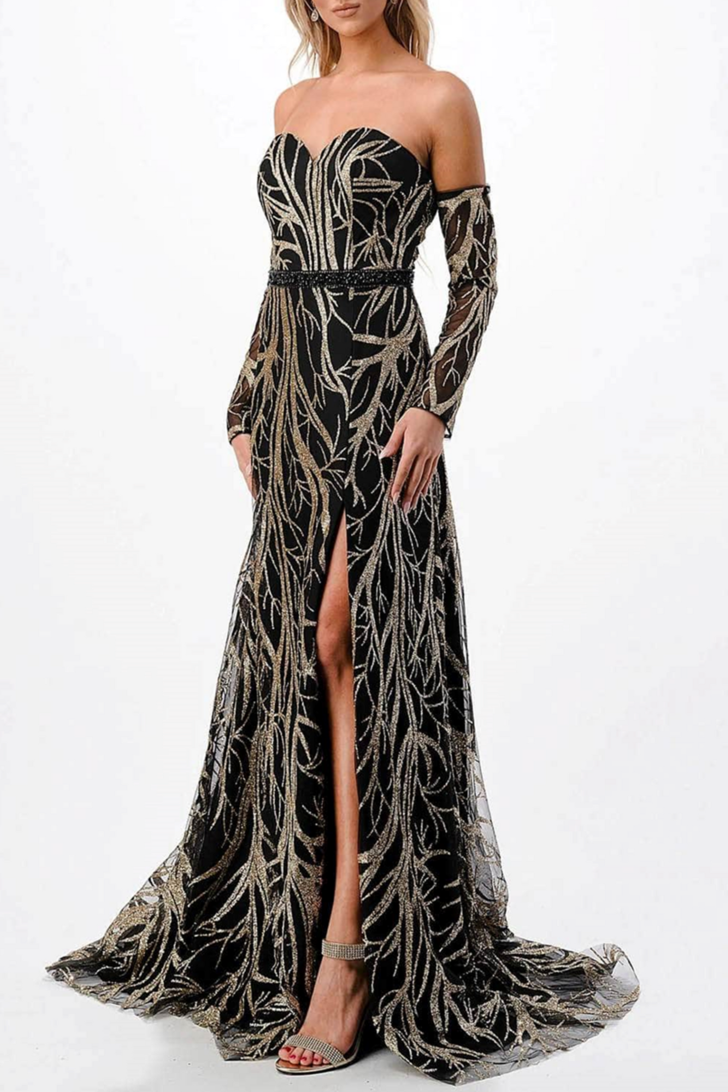 Corinna Corrina Embellished Long Evening Dress