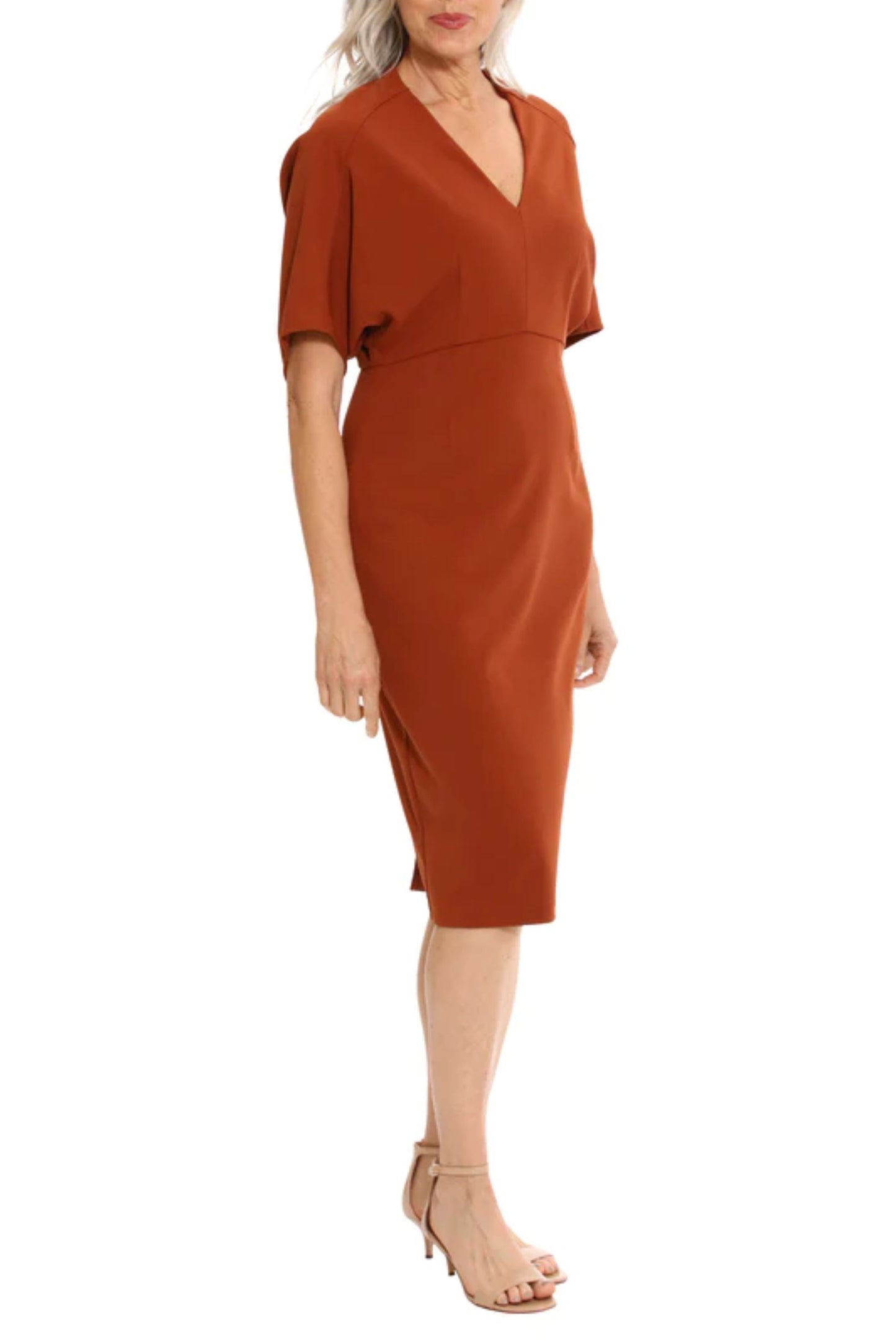London Times Short Dolman Sleeve Sheath Dress