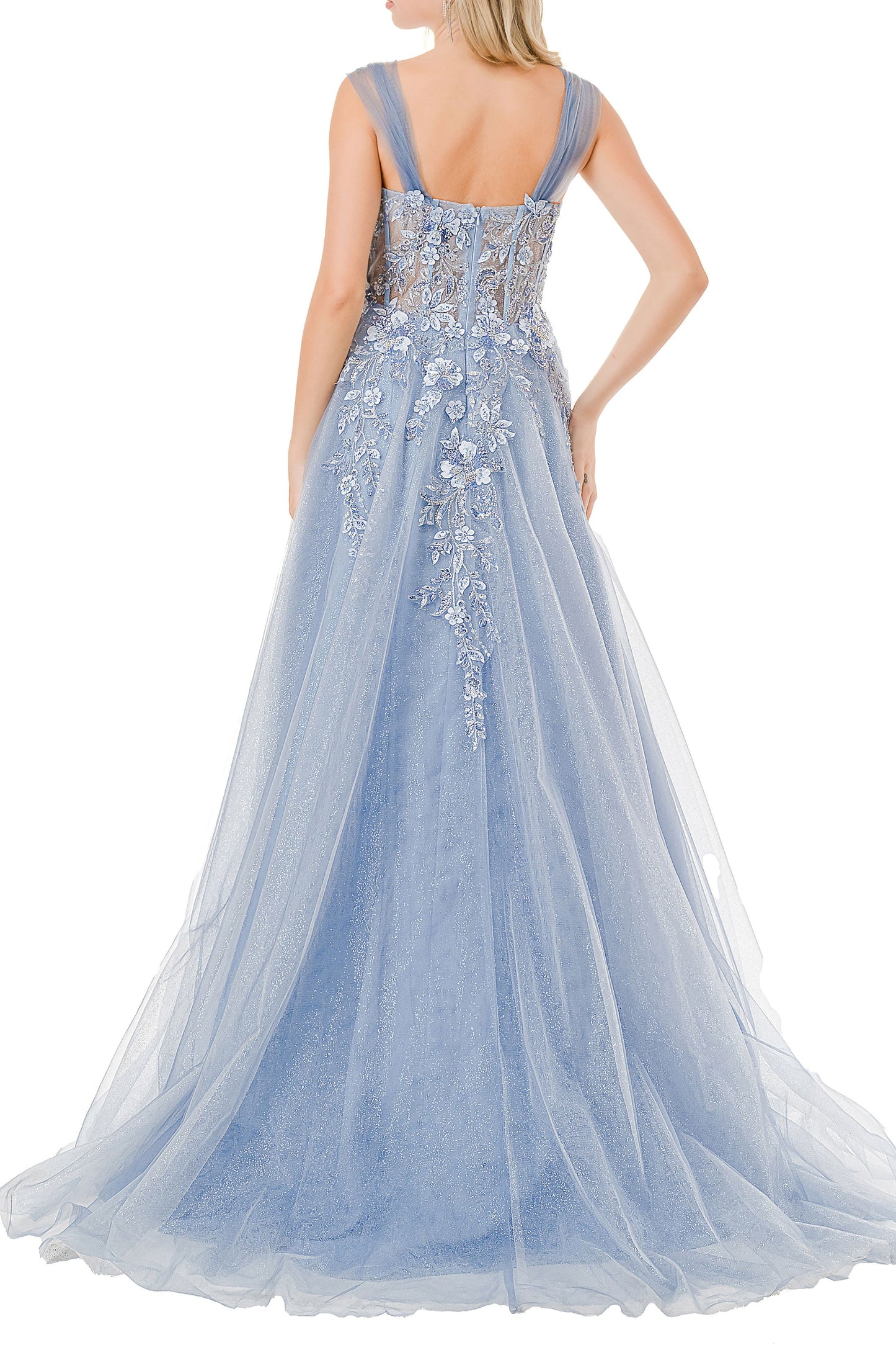 Coya Collection Floral Applique Embellished Dress