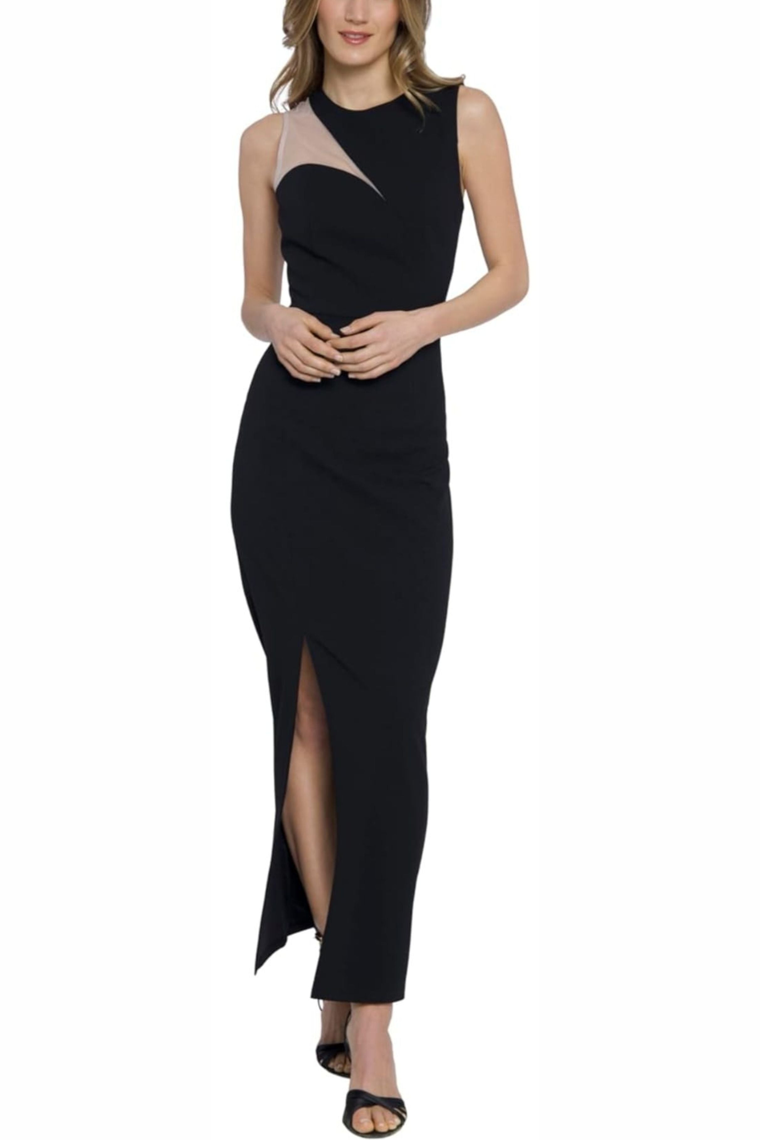 Donna Morgan Black Sleeveless Long Evening Dress – New Yorker's Apparel