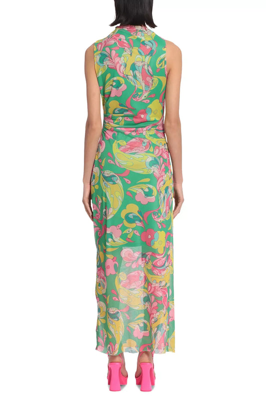 Donna Morgan Mock Neck Sleeveless Floral Dress