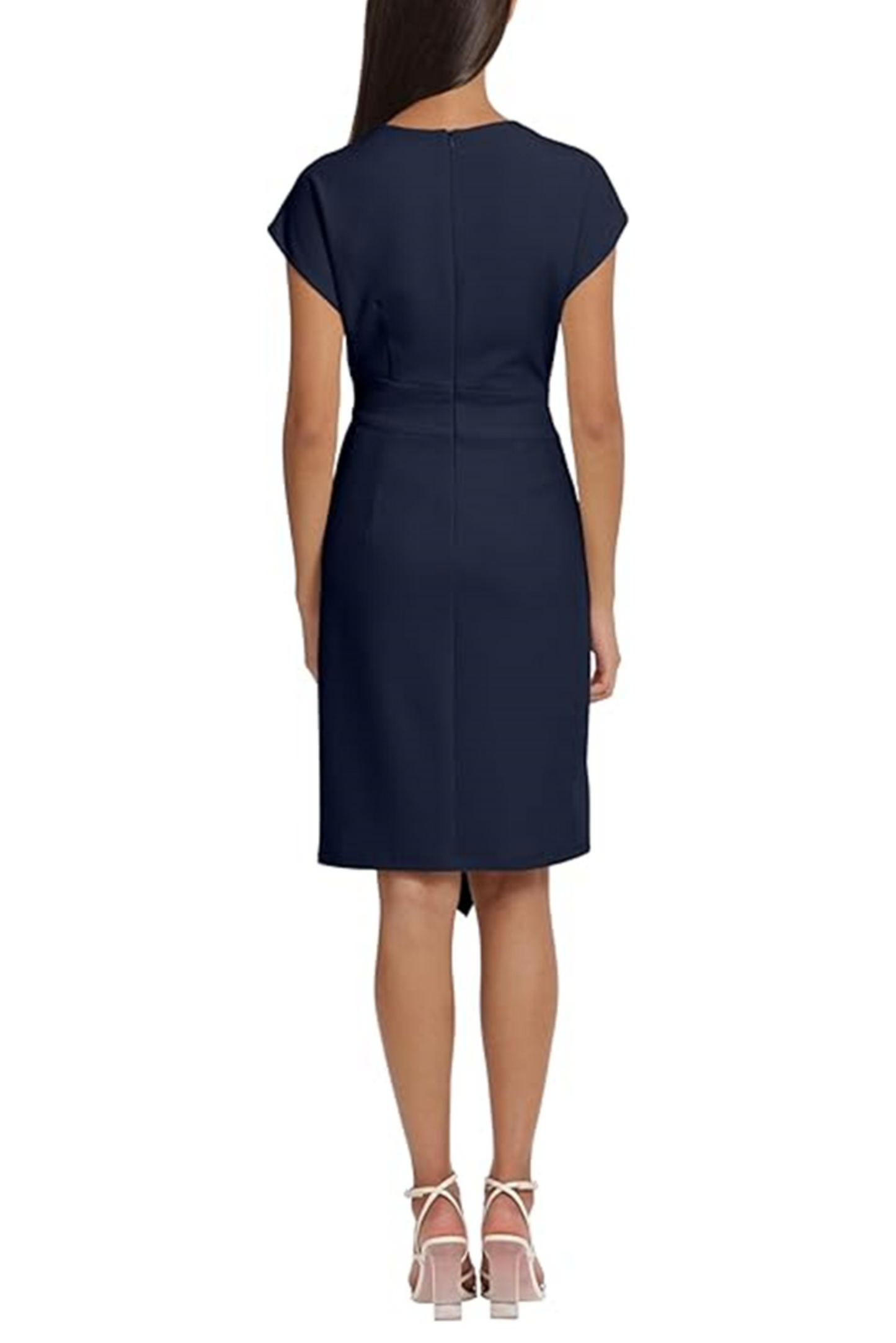 Donna Morgan Cap Sleeve Asymmetrical Sheath Dress