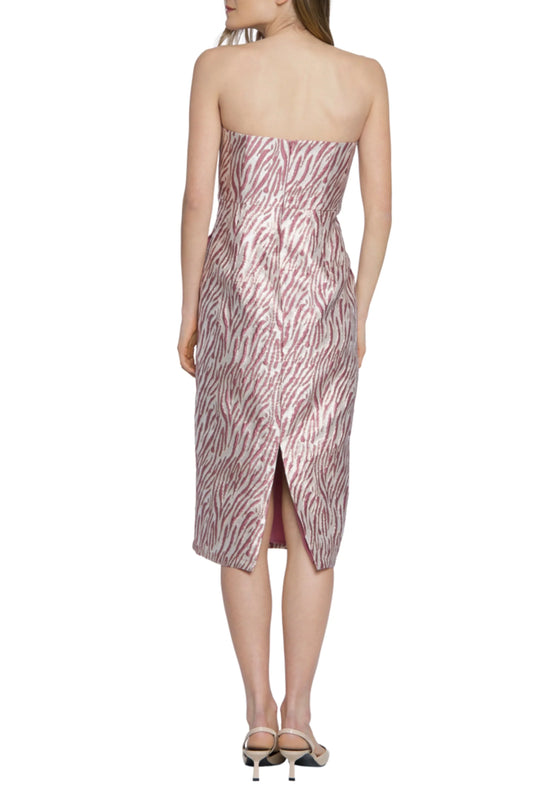 Donna Morgan Strapless Metallic Evening Dress