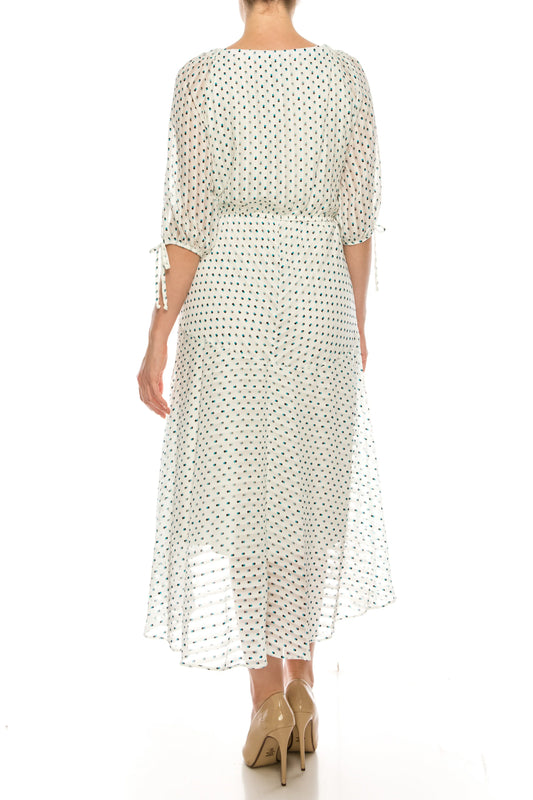 Maison Tara Polkadot Hi-Lo Dress