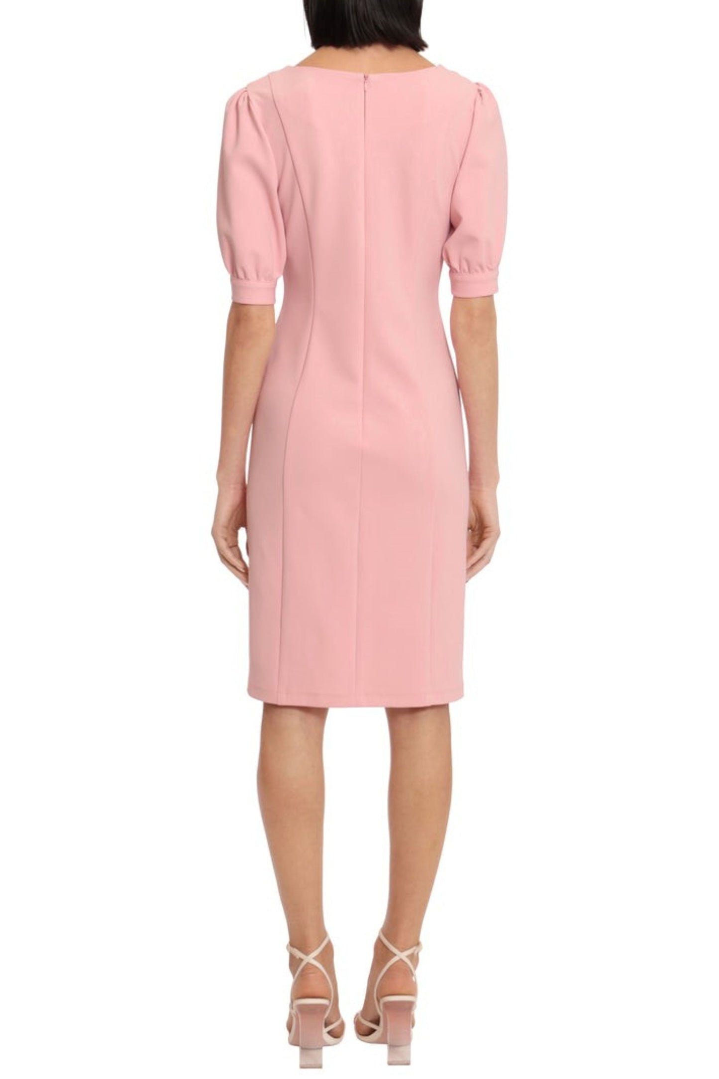 Donna Morgan Cutout Short Puff Sleeve Sheath Dress