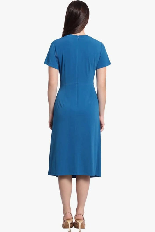 Maggy London Short Sleeve Drape Day Dress