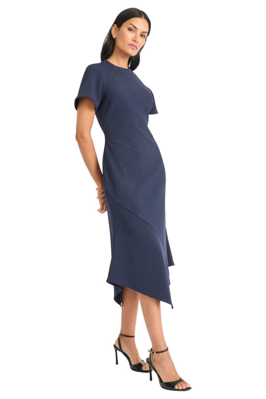 Maggy London Short Sleeve Midi A-Line Dress