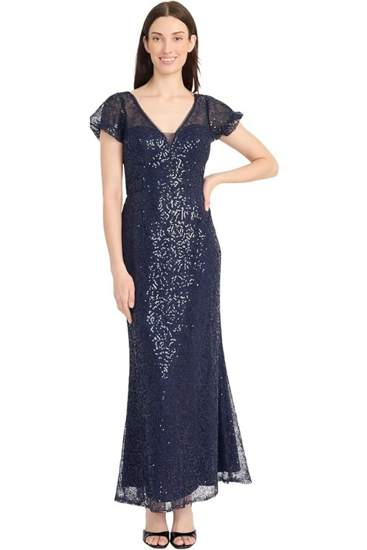 Maggy London Sequin Full Length Evening Dress