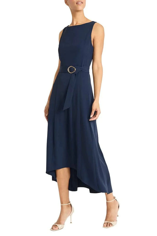 Maggy London Fit & Flare Hi-Lo Midi Dress