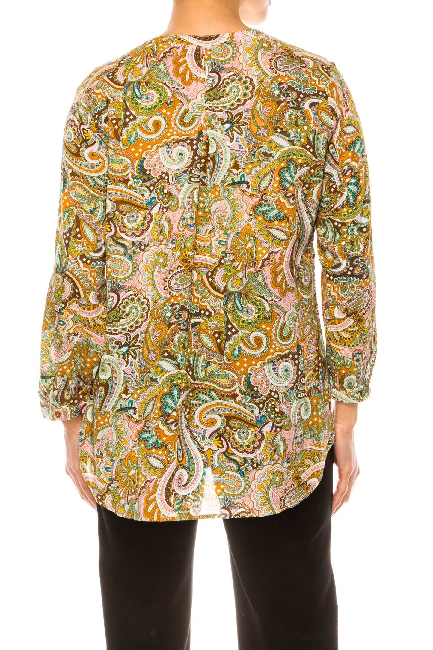 Grand & Greene Paisley Long Sleeve Tunic Top