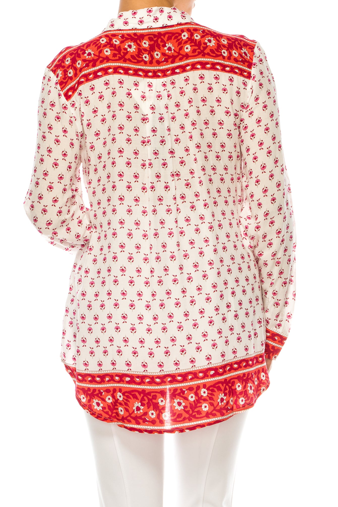 Grand & Greene Floral Button Down Long Sleeve Top