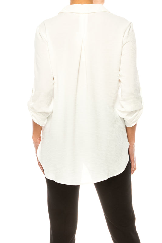 Grand & Greene Adjustable Sleeve Button Down Shirt