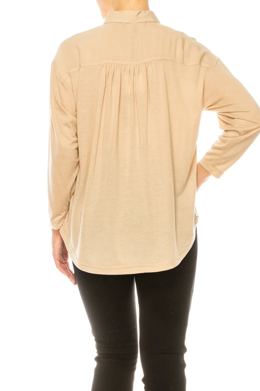 Grand & Greene Double-Fabric Long Sleeve Shirt