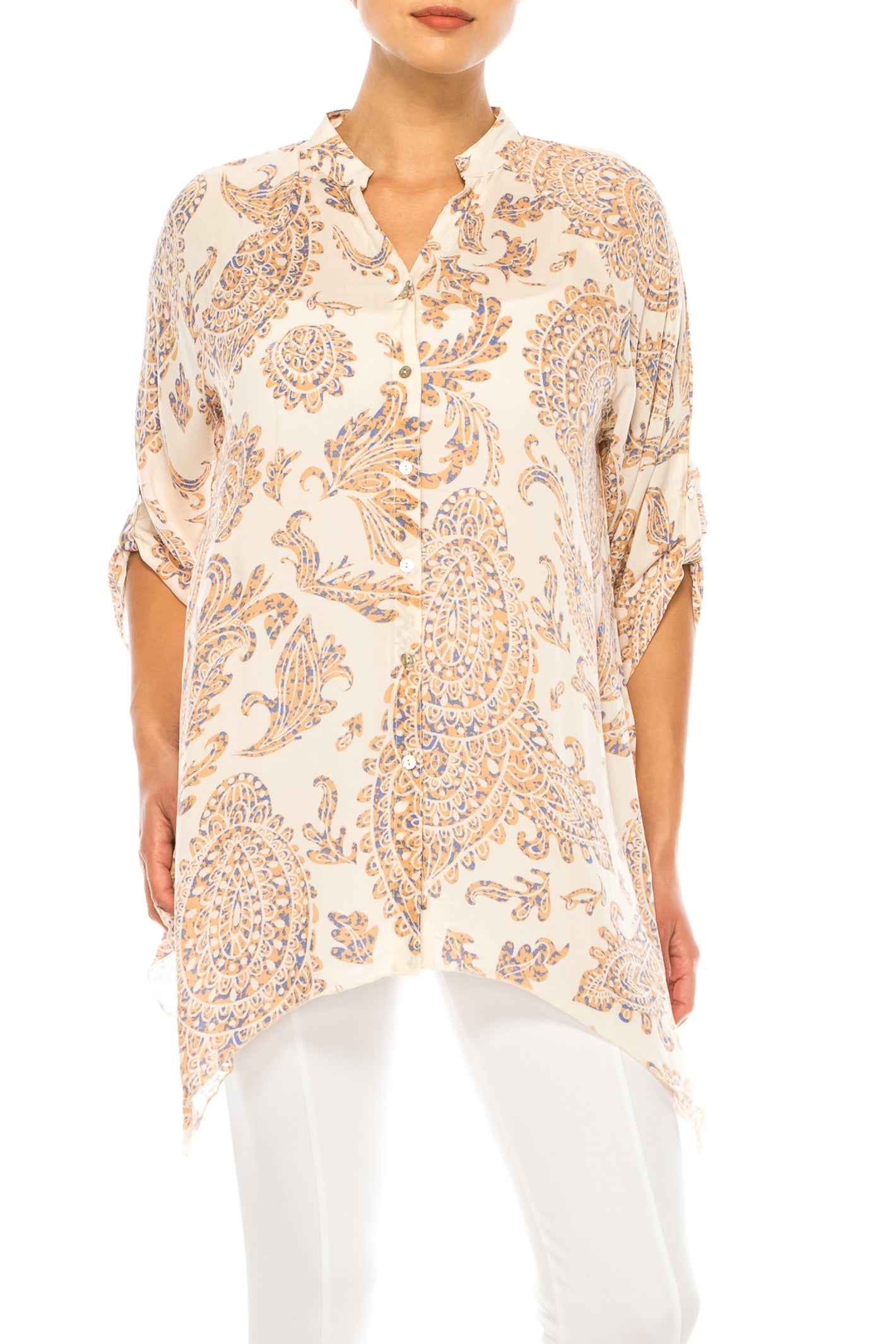 Grand & Greene Paisley Print Button Down Shirt