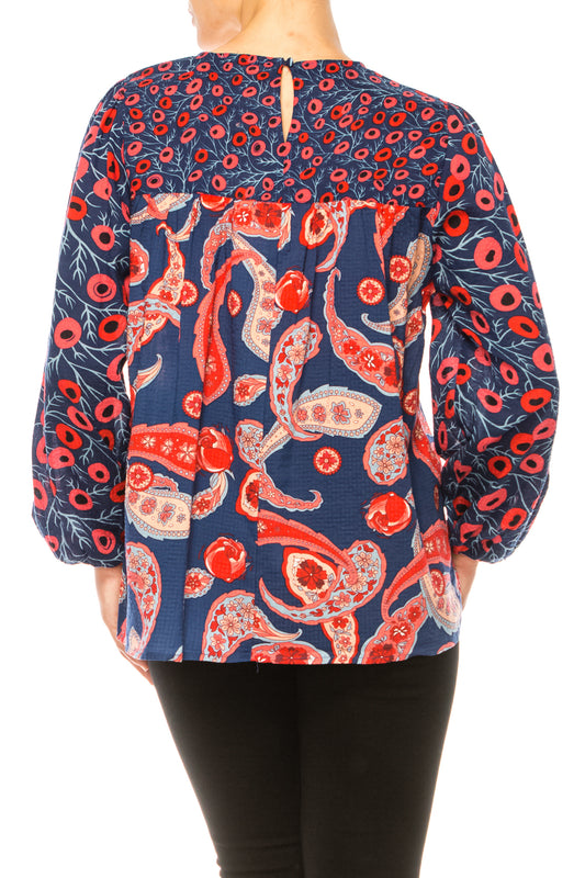Grand & Greene Long Sleeve Peasant-Style Shirt
