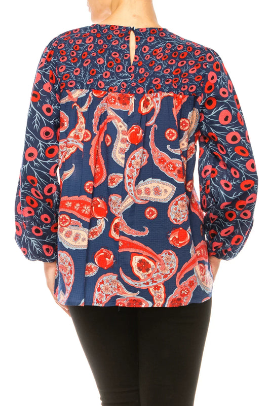 Grand & Greene Long Sleeve Peasant-Style Shirt