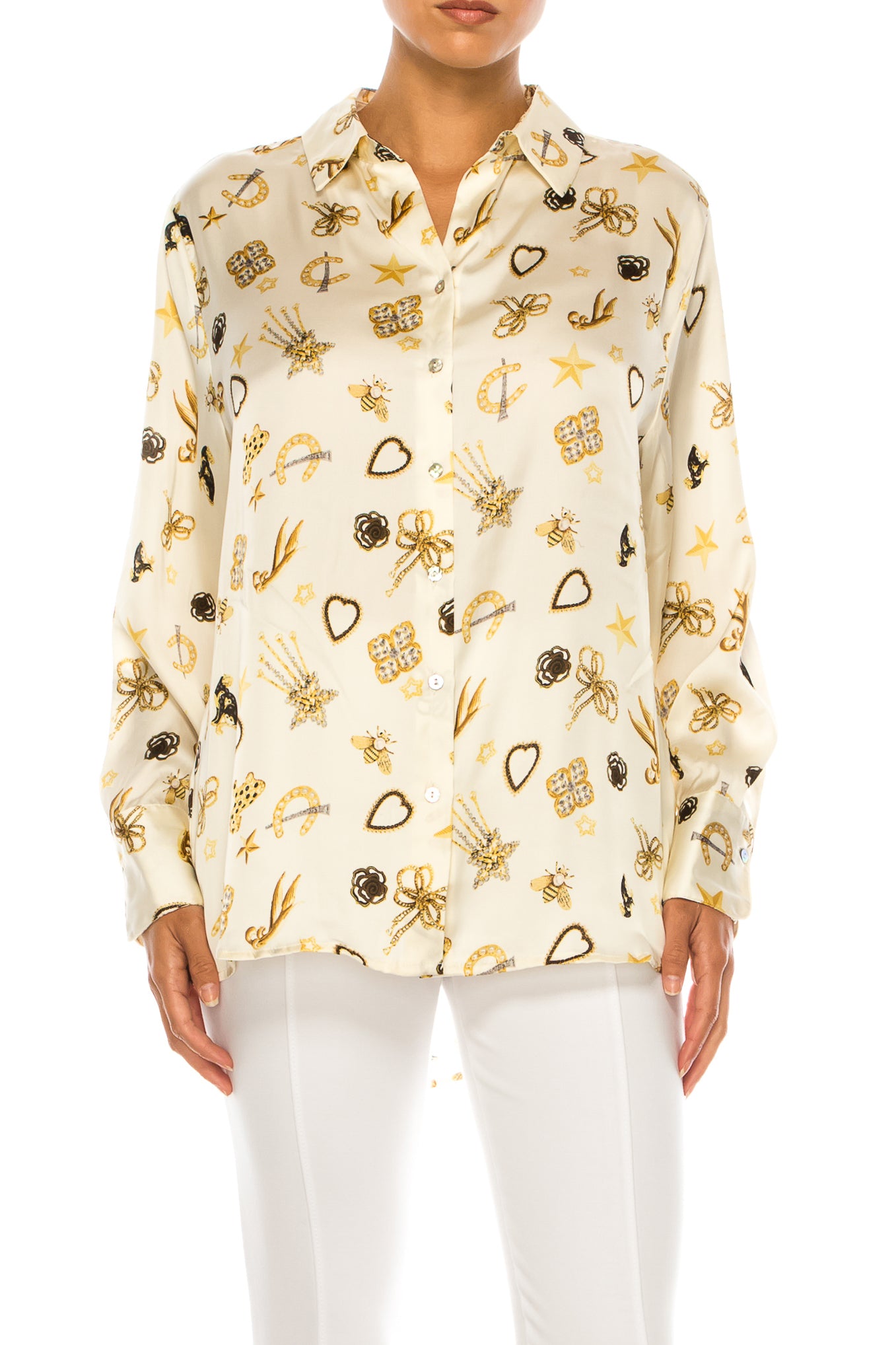 Hester & Orchard Long Sleeve Western Print Shirt